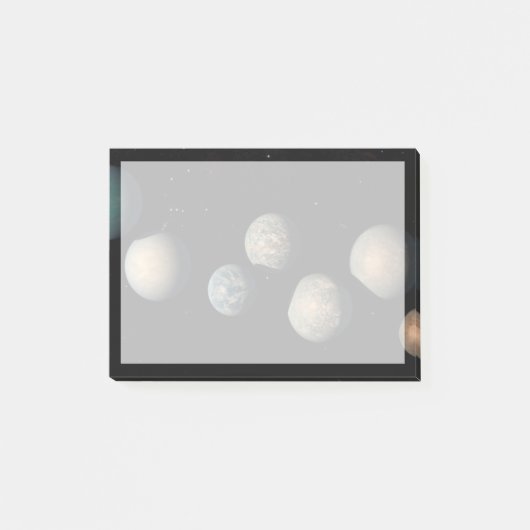 Trappist-1の7つの地球サイズの惑星 ポストイット (正面)