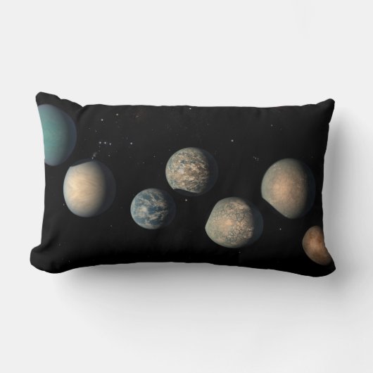 Trappist-1の7つの地球サイズの惑星 ランバークッション (正面)