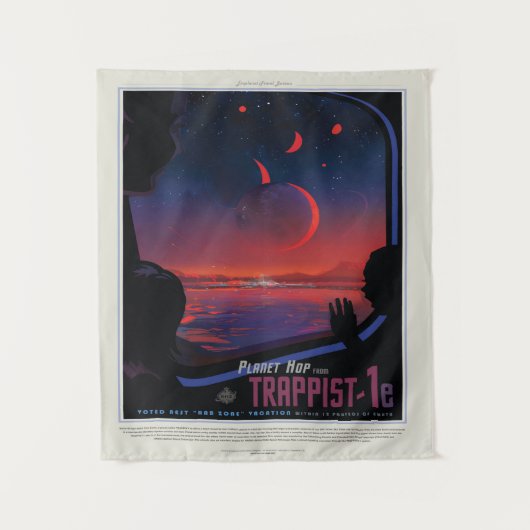 TRAPPIST-1e小型 タペストリー (正面)