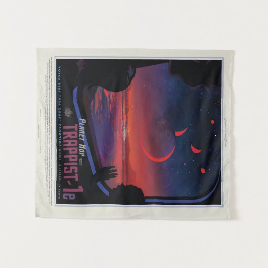 TRAPPIST-1e小型 タペストリー (正面(横))