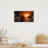 Trappist-1f Exoplanetからのビュー ポスター (キッチン)