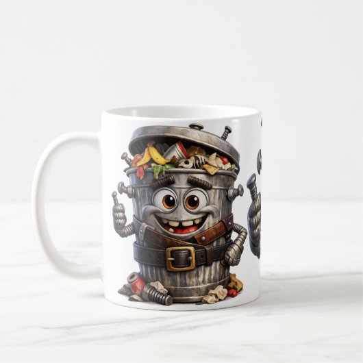 Trash Can コーヒーマグカップ (左)