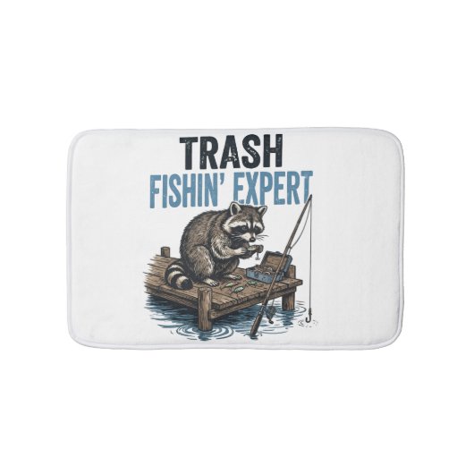 Trash Fishin' Expert Raccoon バスマット (正面)