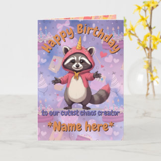 Trash Panda - Birthday Card - customizable name カード