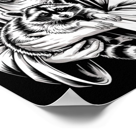 Trash Panda Jesus Raccoon Trashed Racoon Animal Ra ポスター (角)