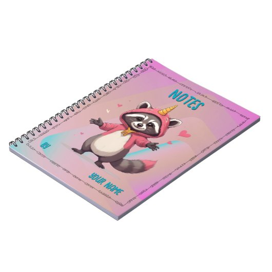 Trash Panda Notebook - Notizbuch - Customizable ノートブック (左側)