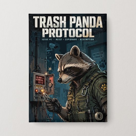 Trash Panda Protocol 缶バッジ (正面)