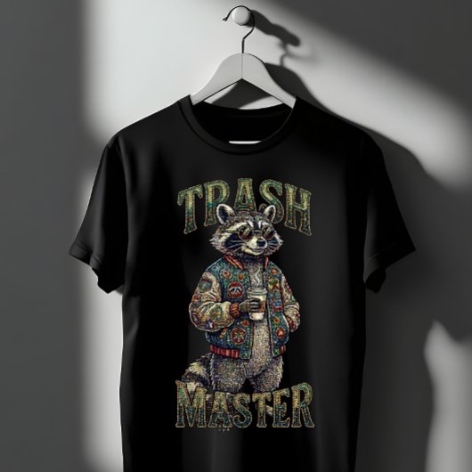 Trash Panda Raccoon Coffee Mosaic Art Tシャツ