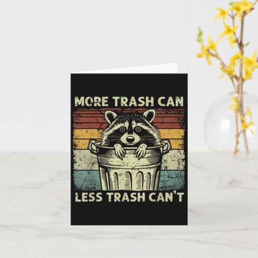 Trash Panda Raccoon It's Called Trash Can Not Tras カード (黄色い花)