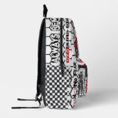 Trash Polka Tattoo Style プリントバックパック (左)