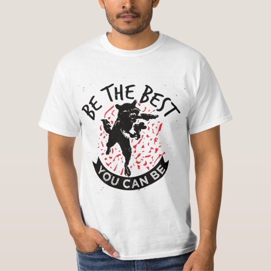 Trash Raccoon - Eat Garbage - Funny Workout Tシャツ (正面)