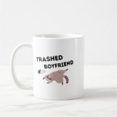 Trashed Boyfriend, Funny Trashed Panda Couples Pre コーヒーマグカップ (左)