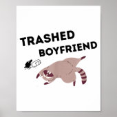 Trashed Boyfriend, Funny Trashed Panda Couples Pre ポスター (正面)