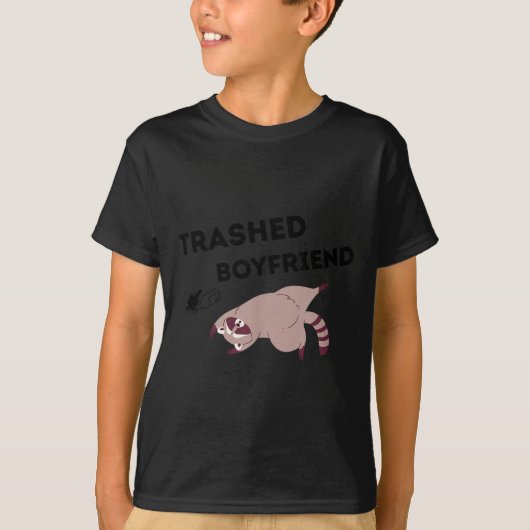 Trashed Boyfriend, Funny Trashed Panda Couples Pre Tシャツ (正面)
