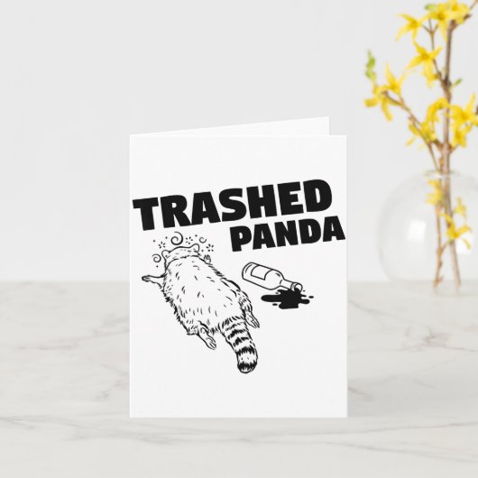 Trashed Panda  カード (黄色い花)
