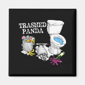 Trashed Panda Drunk Racoon Party Animal Meme Funny マグネット (正面)
