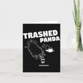 Trashed Panda Drunken Raccoon Funny Meme  カード (正面)
