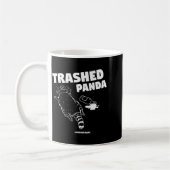 Trashed Panda Drunken Raccoon Funny Meme  コーヒーマグカップ (左)
