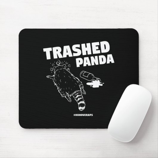 Trashed Panda Drunken Raccoon Funny Meme  マウスパッド (マウス)