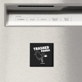 Trashed Panda Drunken Raccoon Funny Meme マグネット (インサイチュ (食洗機))