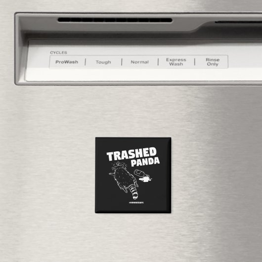 Trashed Panda Drunken Raccoon Funny Meme  マグネット (インサイチュ (食洗機))