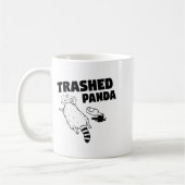 Trashed Panda, Funny Drunk Raccoon, Funny Trash Pa コーヒーマグカップ (左)