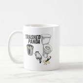Trashed Panda, Funny Drunk Raccoon, Trash Panda Hu コーヒーマグカップ (左)