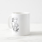 Trashed Panda, Funny Drunk Raccoon, Trash Panda Hu コーヒーマグカップ (正面左)