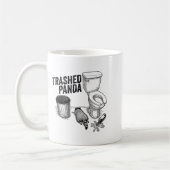 Trashed Panda, Funny Drunk Raccoon, Trash Panda Hu コーヒーマグカップ (左)