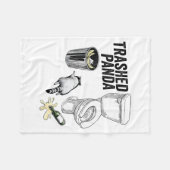 Trashed Panda, Funny Drunk Raccoon, Trash Panda Hu フリースブランケット (正面(横))