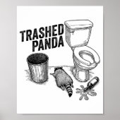 Trashed Panda, Funny Drunk Raccoon, Trash Panda Hu ポスター (正面)