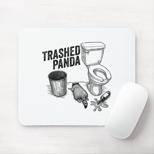 Trashed Panda, Funny Drunk Raccoon, Trash Panda Hu マウスパッド (マウス)