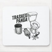Trashed Panda, Funny Drunk Raccoon, Trash Panda Hu マウスパッド (正面)