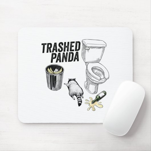 Trashed Panda, Funny Drunk Raccoon, Trash Panda Hu マウスパッド (マウス)