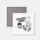 Trashed Panda, Funny Drunk Raccoon, Trash Panda Hu マグネット (正面/裏面)