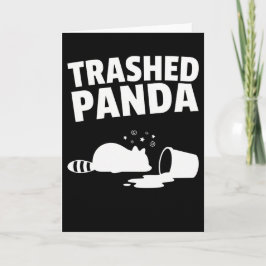 Trashed Panda Funny Drunk Racoon カード