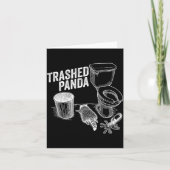 Trashed Panda Funny Drunk Racoon  カード (正面)