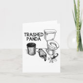 Trashed Panda Funny Drunk Racoon  カード (正面)