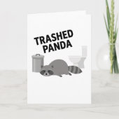 Trashed Panda Funny Drunk Racoon カード (正面)