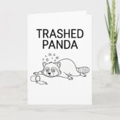 Trashed Panda Funny Drunk Racoon カード (正面)