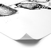 Trashed Panda Funny Drunk Racoon  ポスター (角)