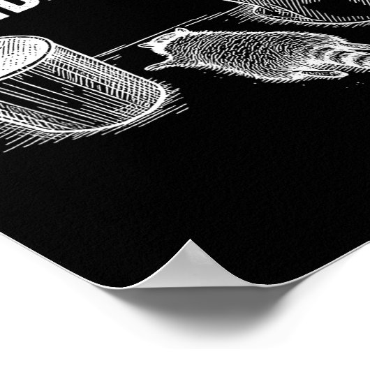 Trashed Panda Funny Drunk Racoon  ポスター (角)