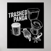 Trashed Panda Funny Drunk Racoon  ポスター (正面)