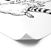 Trashed Panda Funny Drunk Racoon  ポスター (角)