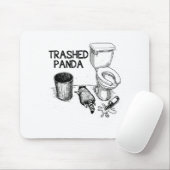 Trashed Panda Funny Drunk Racoon  マウスパッド (マウス)