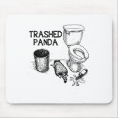 Trashed Panda Funny Drunk Racoon  マウスパッド (正面)
