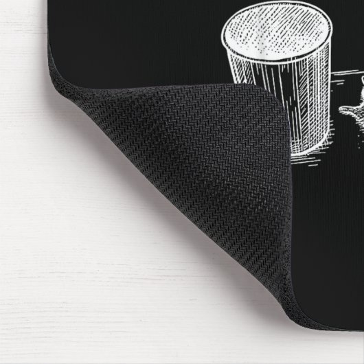 Trashed Panda Funny Drunk Racoon マウスパッド (コーナー)