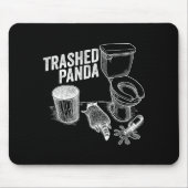 Trashed Panda Funny Drunk Racoon  マウスパッド (正面)