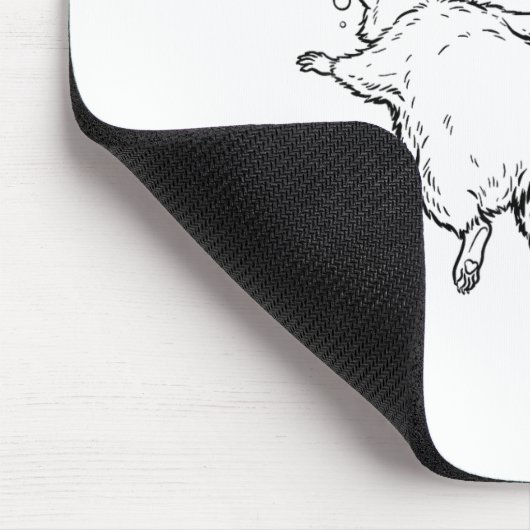 Trashed Panda Funny Drunk Racoon マウスパッド (コーナー)