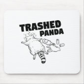 Trashed Panda Funny Drunk Racoon  マウスパッド (正面)